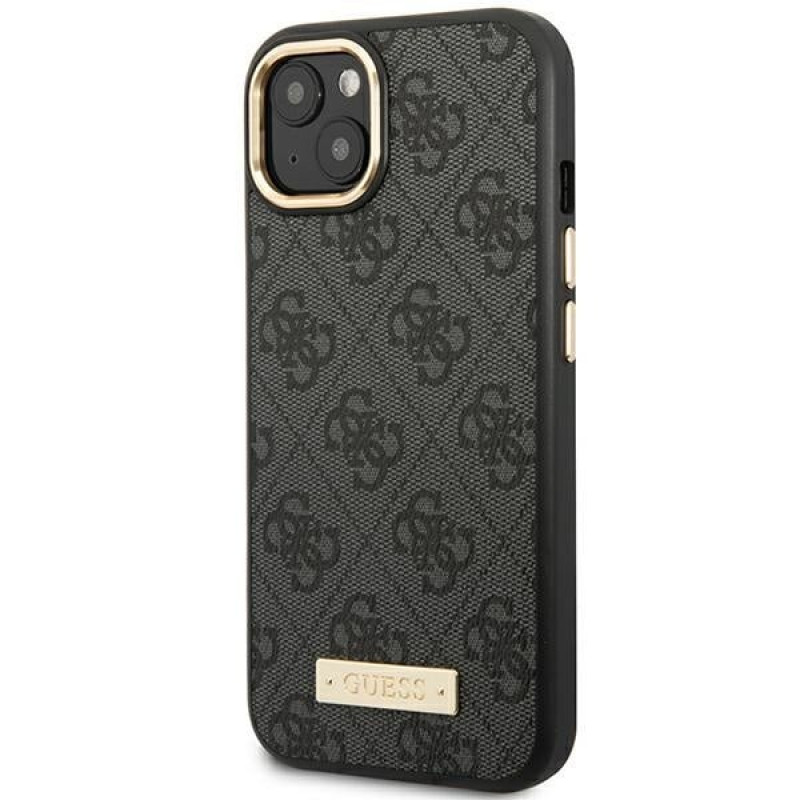 Guess GUHMP14MU4GPRK Apple iPhone 14 Plus / 15 Plus must kõvakate, 4G Logo Plate, MagSafe