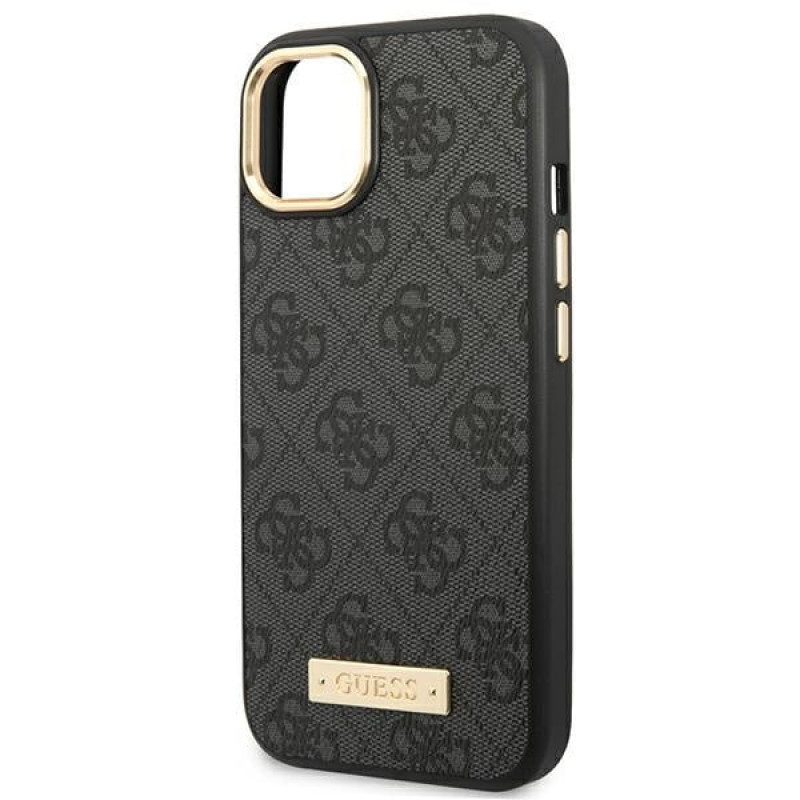 Guess GUHMP14MU4GPRK Apple iPhone 14 Plus / 15 Plus must kõvakate, 4G Logo Plate, MagSafe