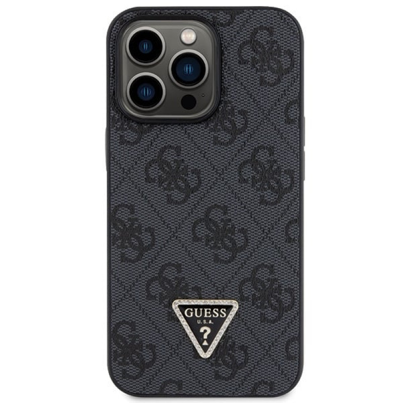 Guess GUHCP13LP4TDSCPK Apple iPhone 13/13 Pro must kõvakate, Crossbody 4G Metal Logo