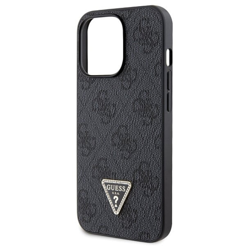 Guess GUHCP13LP4TDSCPK Apple iPhone 13/13 Pro must kõvakate, Crossbody 4G Metal Logo