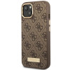 Guess GUHMP14MU4GPRW Apple iPhone 14 Plus / 15 Plus pruun kõvakate, 4G Logo Plate, MagSafe