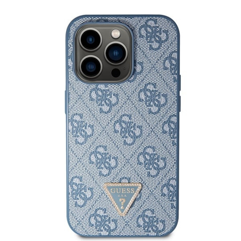 Guess GUHCP14XP4TDSCPB Apple iPhone 14 Pro Max sinine kõvakate, Crossbody 4G Metal Logo