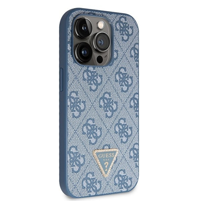 Guess GUHCP14XP4TDSCPB Apple iPhone 14 Pro Max sinine kõvakate, Crossbody 4G Metal Logo