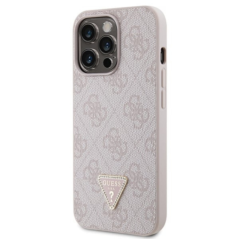 Guess GUHCP13LP4TDSCPP Apple iPhone 13/13 Pro roosa kõvakate, Crossbody 4G Metal Logo