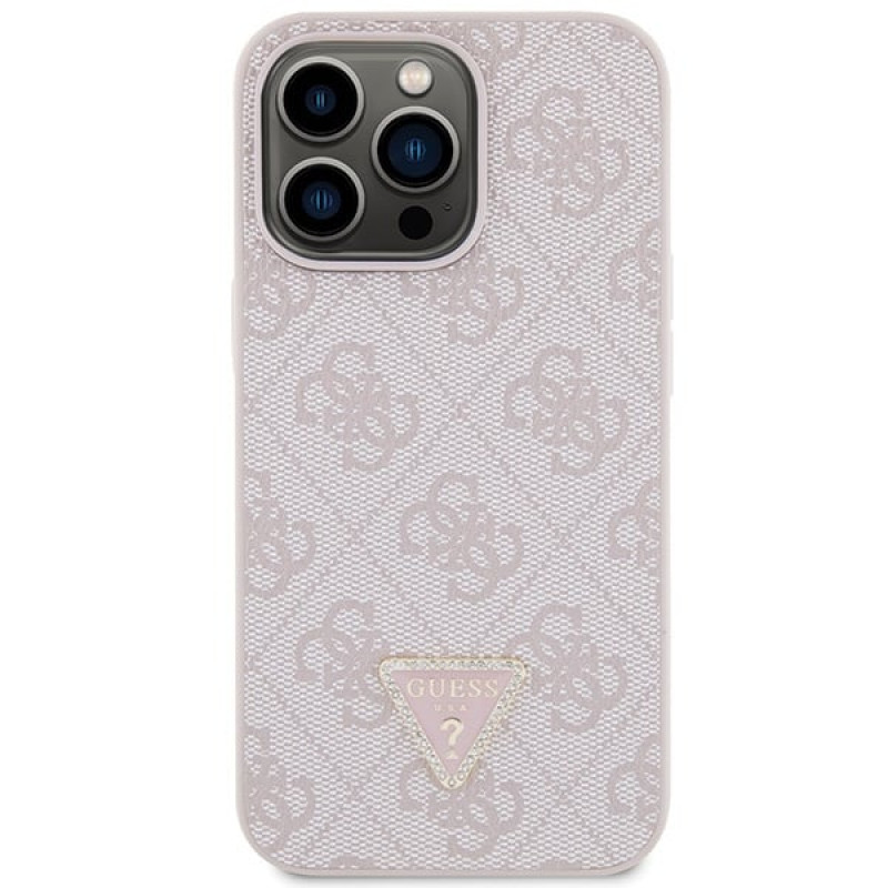 Guess GUHCP13LP4TDSCPP Apple iPhone 13/13 Pro roosa kõvakate, Crossbody 4G Metal Logo