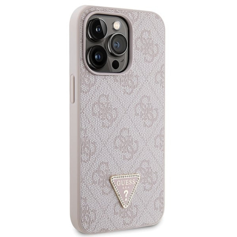 Guess GUHCP13LP4TDSCPP Apple iPhone 13/13 Pro roosa kõvakate, Crossbody 4G Metal Logo