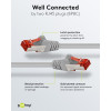 Goobay CAT 6 ühenduskaabel S/FTP (PiMF), 5 m, hall, 10 tk komplekt, vaskjuht (CU), halogeenivaba kate (LSZH)