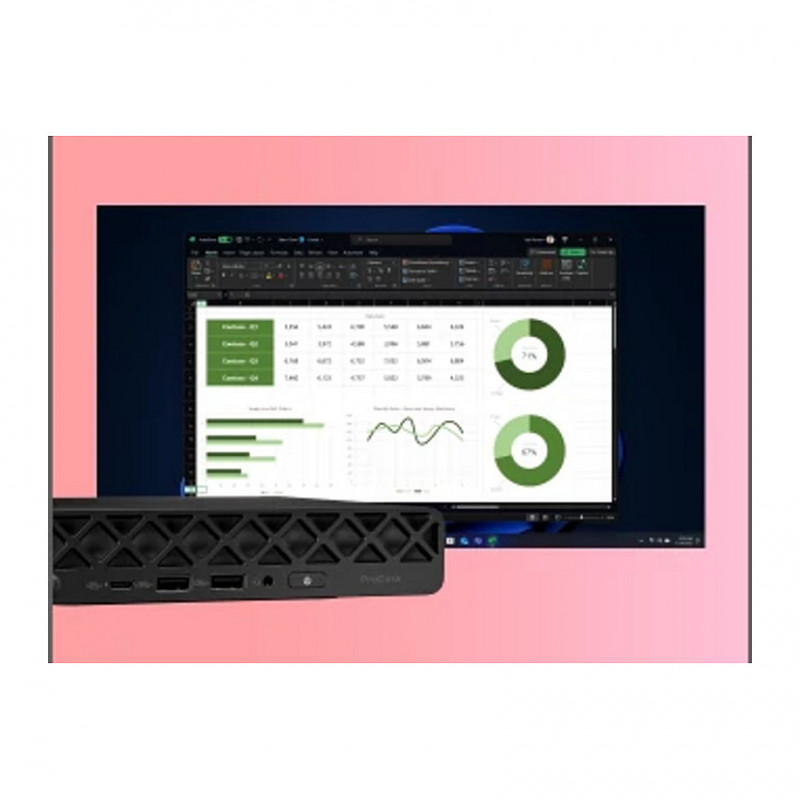 HP ProDesk 4 Mini G1i miniarvuti, Intel Core Ultra 5 235T, 16 GB RAM, 512 GB SSD, Windows 11 Pro