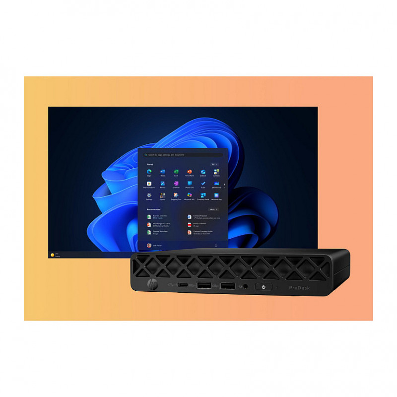 HP ProDesk 4 Mini G1i miniarvuti, Intel Core Ultra 5 235T, 16 GB RAM, 512 GB SSD, Windows 11 Pro