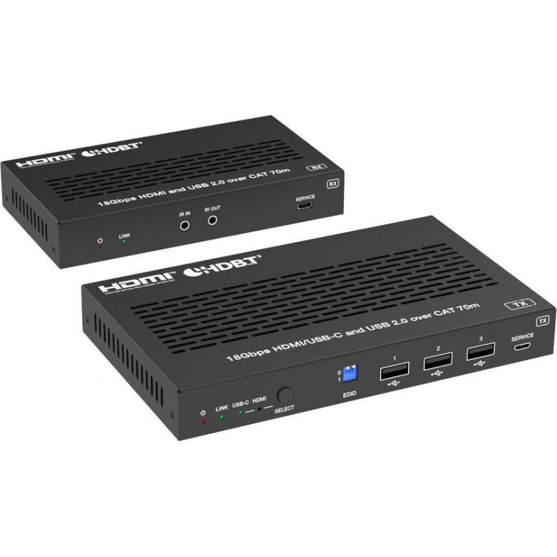 Vivolink VLHUB121-EXT 4K pikendaja HDMI ja USB-C