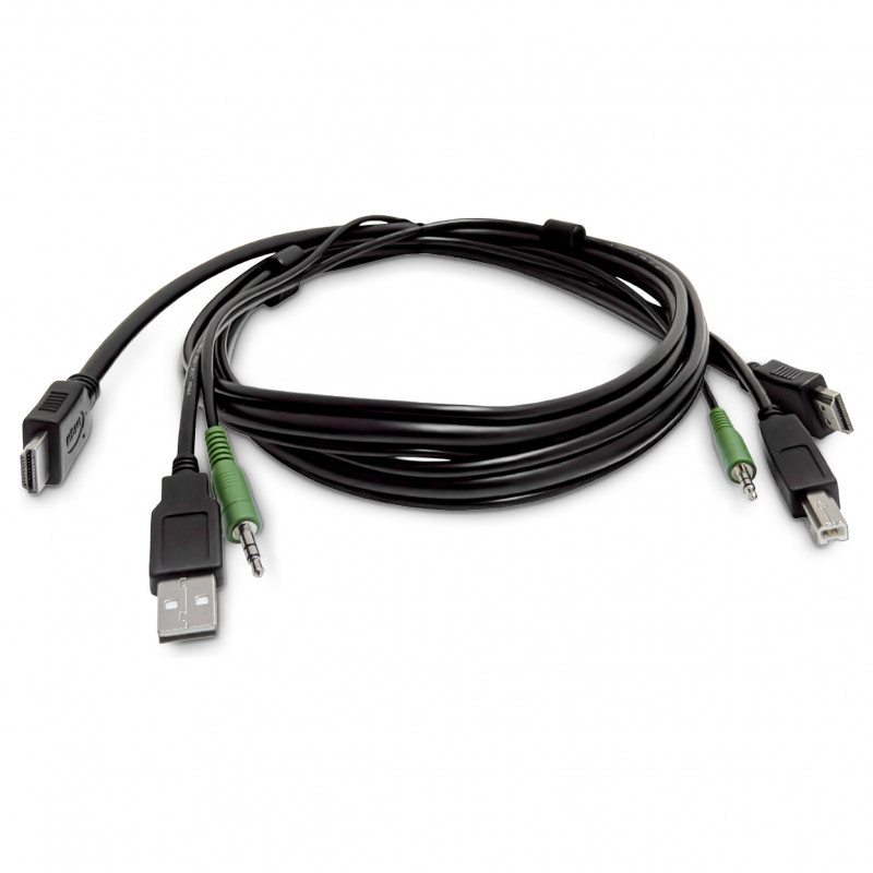StarTech.com SKHDMMKVM-06-TAA TAA-nõuetele vastav HDMI KVM-kaabel, USB 2.0, 3,5 mm audio, 1,8 m