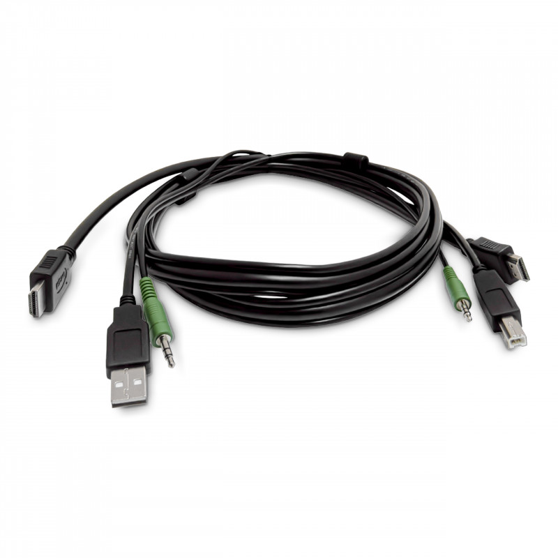 StarTech.com SKHDMMKVM-06-TAA TAA-nõuetele vastav HDMI KVM-kaabel, USB 2.0, 3,5 mm audio, 1,8 m