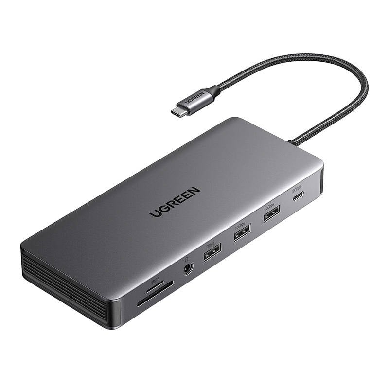 Ugreen Revodok Pro 313 USB-C sülearvuti dokkimisjaam (15978), UGR1851, 100 W, hall