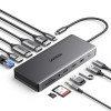 Ugreen Revodok Pro 313 USB-C sülearvuti dokkimisjaam (15978), UGR1851, 100 W, hall