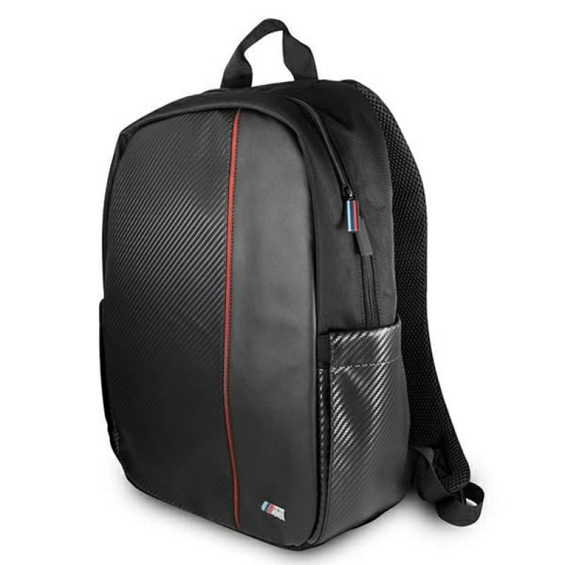 BMW BMBPCO15CAPRBK seljakott, 16", must Carbon Red Stripe