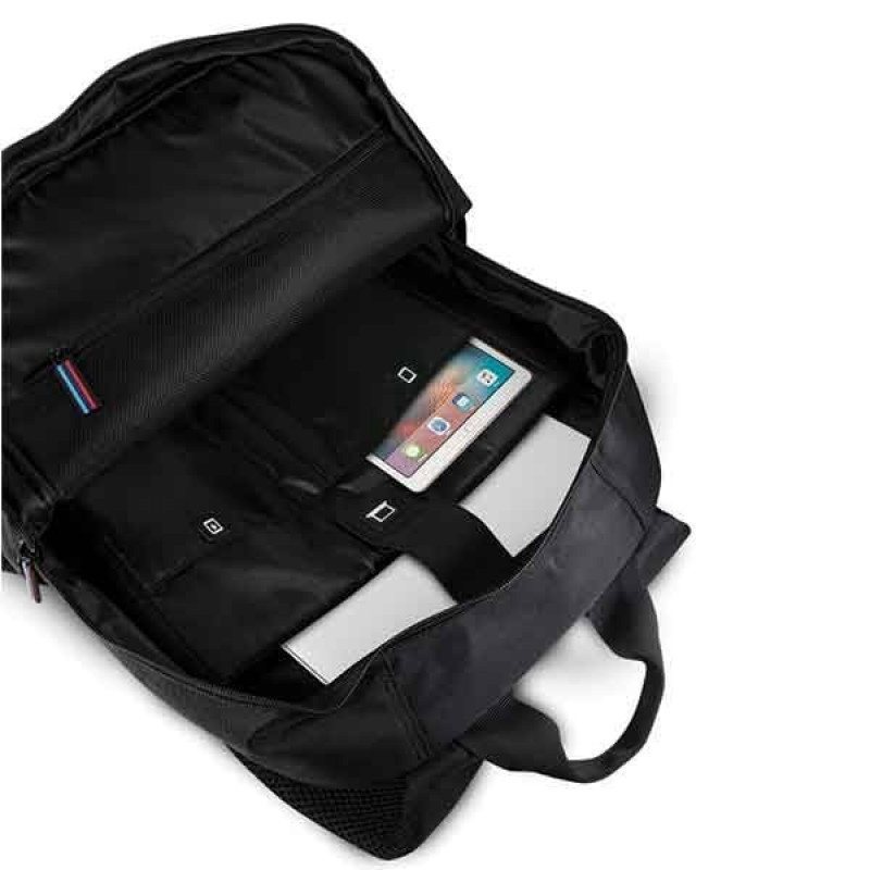 BMW BMBPCO15CAPNBK seljakott, 16", must Carbon Navy Stripe