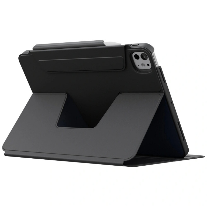 UNIQ Rovus Snapmount Magnetic 360 Rotating Detachable tahvelarvuti ümbris Apple iPad Pro 11 2024 jaoks, must