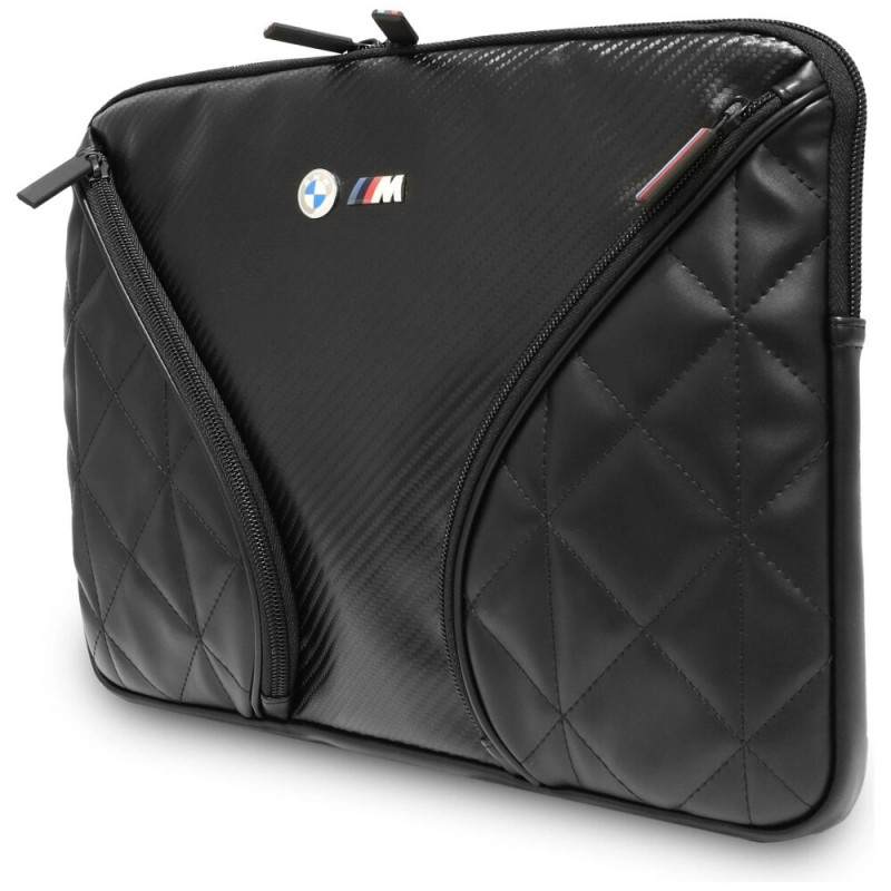 BMW Carbon Pockets & Metal Logo sülearvuti ümbris 14", must