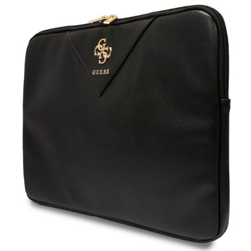 Guess GUCS16ZPGSTEGK ZIP Leather Triangle 4G sülearvuti ümbris 16", must
