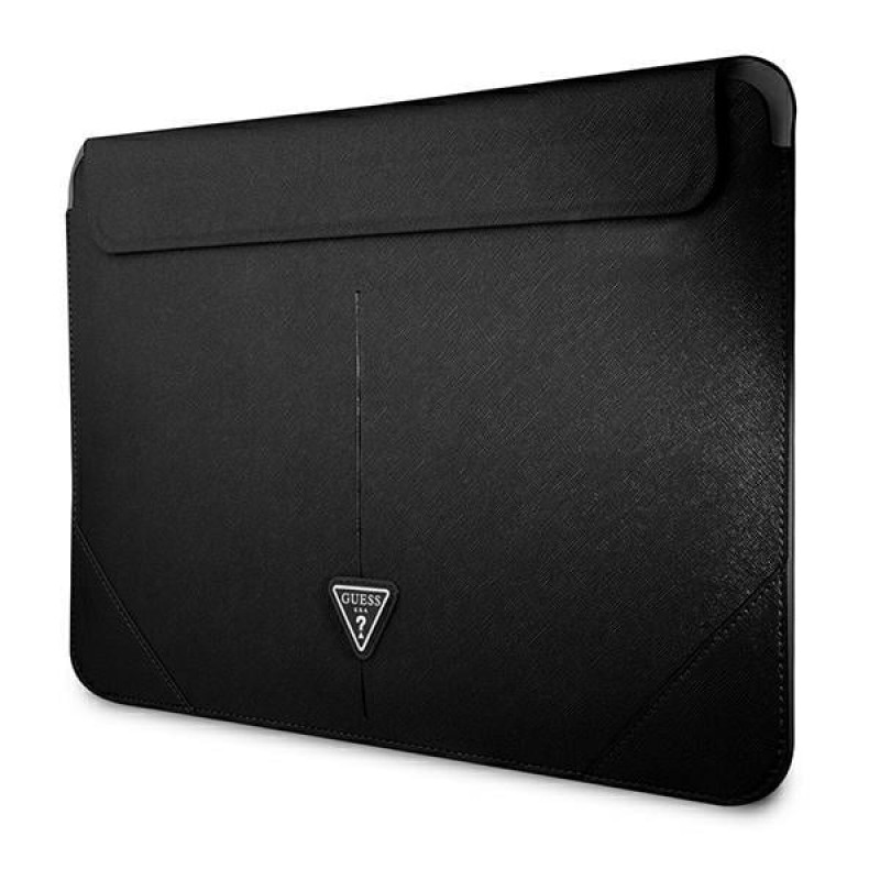 Guess GUCS14PSATLK Saffiano Triangle Logo sülearvuti ümbris 13/14", must