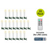 Goobay 75258 juhtmeta LED-jõuluküünlad (20 tk), sisaldab 20x AAA (LR03), klambrid, kaugjuhtimispult, taimer, hämardatav, soe valge (2600 K)
