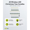 Goobay 75258 juhtmeta LED-jõuluküünlad (20 tk), sisaldab 20x AAA (LR03), klambrid, kaugjuhtimispult, taimer, hämardatav, soe valge (2600 K)