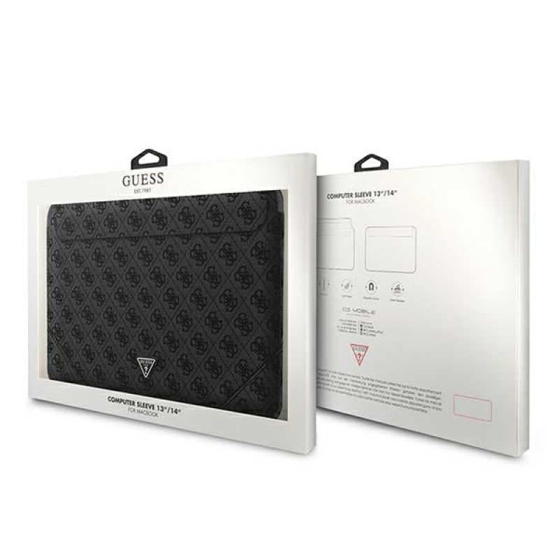 Guess GUCS14P4TK sülearvuti ümbris 13/14", 4G Uptown Triangle, must