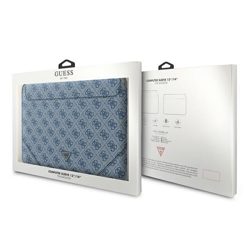 Guess GUCS14P4TB sülearvuti ümbris 13/14 tolli, 4G Uptown Triangle, sinine