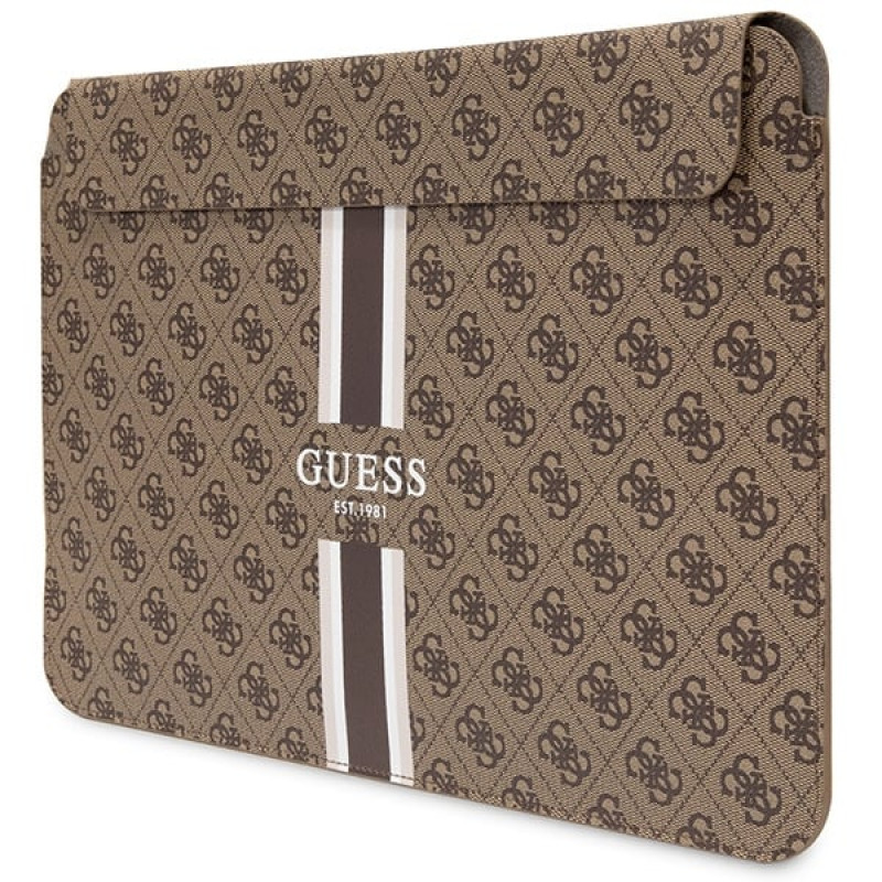 Guess GUCS14P4RPSW sülearvuti ümbris 14", 4G Printed Stripes, pruun