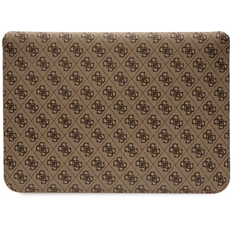 Guess GUCS14PS4SGW sülearvuti ümbris 14 tolli, 4G Stripe Metal Logo, pruun