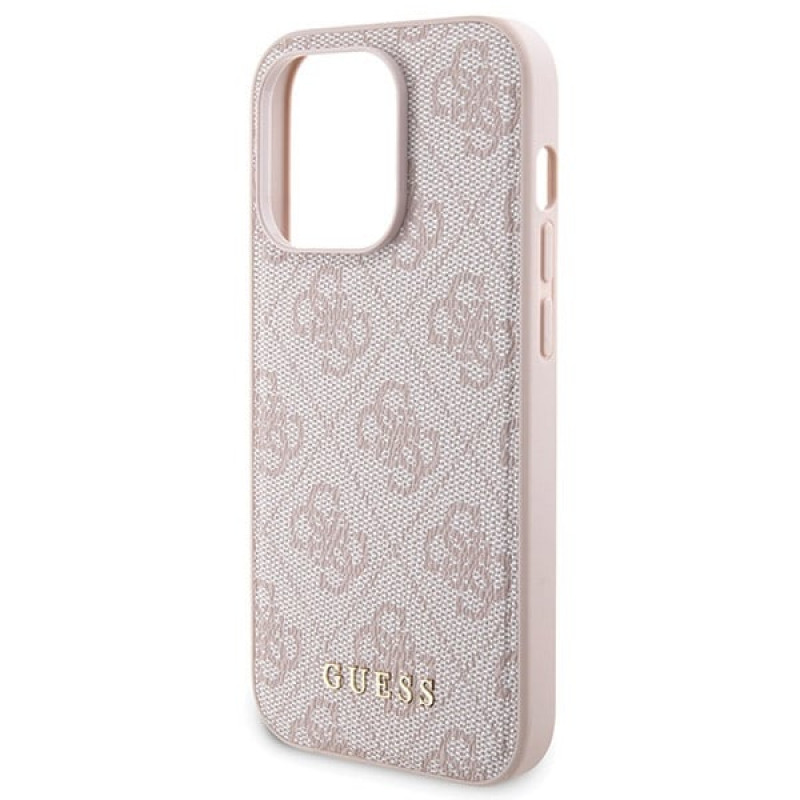 Guess GUBPM5P15L4GEMGP Apple iPhone 15 Pro kõvakate + 5000 mAh MagSafe akupank komplekt, 4G Metal Logo, roosa