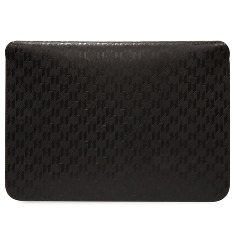 Karl Lagerfeld KLCS14SAKLHPK sülearvuti ümbris 14 tolli, must, Saffiano Monogram Plaque
