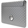 Karl Lagerfeld KLCS14SAKHPCG sülearvuti ümbris 14 tolli, hõbedane, Saffiano Monogram Choupette