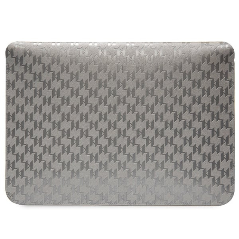 Karl Lagerfeld KLCS14SAKHPKG sülearvuti ümbris 14", hõbedane, Saffiano Monogram Ikonik