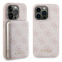 Guess GUBPM5P15X4GEMGP Apple iPhone 15 Pro Max kõva ümbris + 5000 mAh MagSafe akupanga komplekt, 4G Metal Logo, roosa