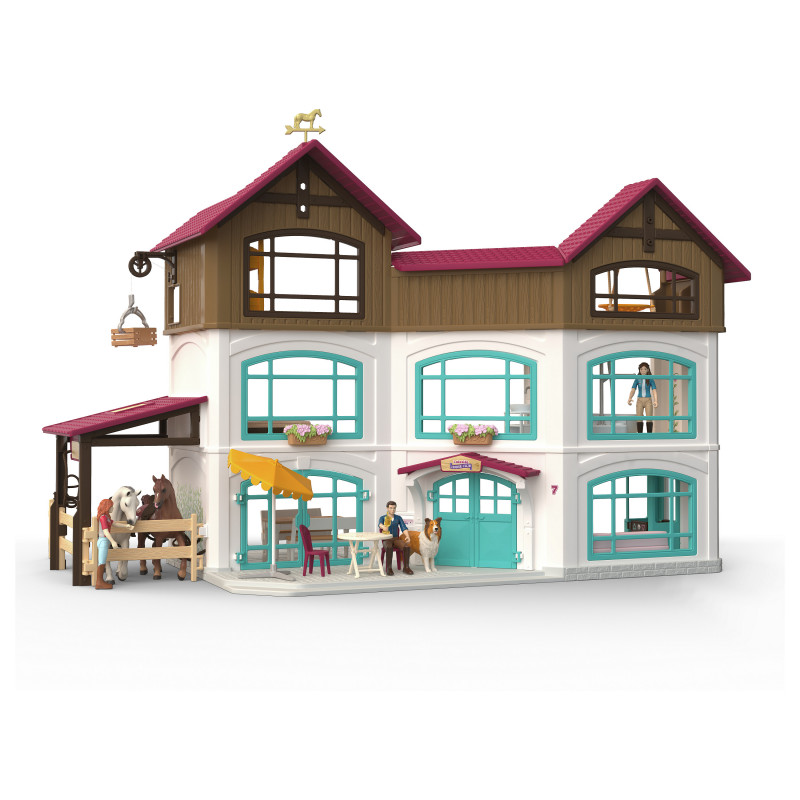 Schleich Horse Club järveäärne villa ja padok mängukomplekt 42785