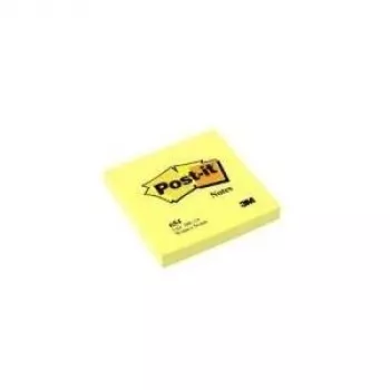 3M Post-it märkmed 654, 76 x 76 mm, kollane, 100 lehte plokis, 12 pakis