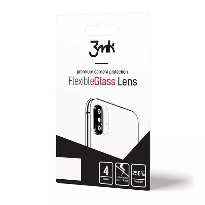 3MK Apple iPhone X/XS FlexibleGlass Kaamera Objektiivi Klaas (4 tk)
