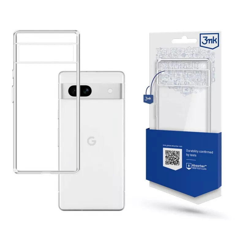 3MK Armor Case for Google Pixel 7a - Transparent TPU/PC Back Cover with Drop Protection