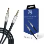3MK AUX-kaabel Jack 3.5 mm - Jack 3.5 mm, 1 m, must