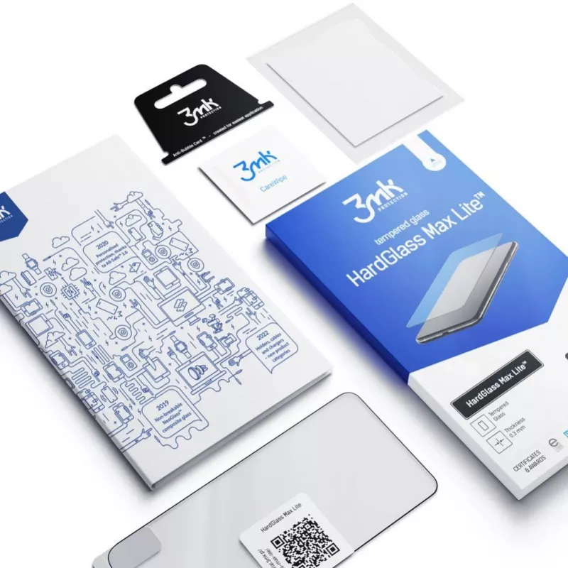 3MK HardGlass Lite Karastatud Klaasist Ekraanikaitse Xiaomi Redmi Note 12 5G / Poco X5 5G jaoks - Must