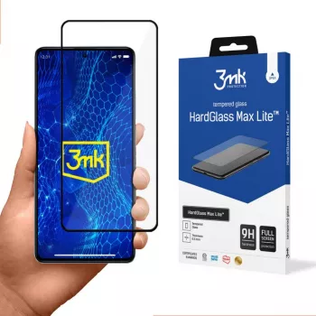 3MK HardGlass Lite Karastatud Klaasist Ekraanikaitse Xiaomi Redmi Note 12 5G / Poco X5 5G jaoks - Must