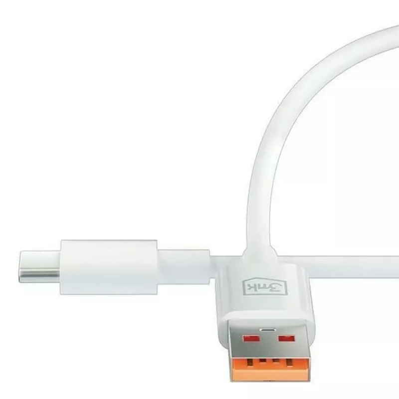 3MK Hyper Cable USB-A to USB-C 5A 60W 1.2m Valge