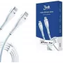 3MK Hyper Silicone Cable USB-C to Lightning 20W 3A White 1m