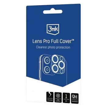 3MK Lens Pro Full Cover Karastatud Klaasist Kaamera Objektiivi Kaitse iPhone 14 Pro / 14 Pro Max jaoks Alumiiniumraami ja Paigaldusraamiga (1 tk, Must)