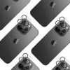 3MK Lens Pro Full Cover Karastatud Klaasist Kaamera Objektiivi Kaitse iPhone 14 Pro / 14 Pro Max jaoks Alumiiniumraami ja Paigaldusraamiga (1 tk, Must)
