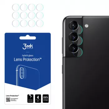 3MK Samsung Galaxy S21 5G Lens Protection - Karastatud klaasist kaamera objektiivi kaitse (3 pakki)