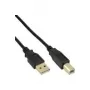 Microconnect USBAB3G USB-kaabel USB 2.0 3 m USB A USB B Must