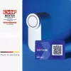 ABUS ABLO10000W juhtmevaba ukse lukustusajam – pinnale paigaldatav Euro profiiltsilindritele, valge
