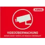 ABUS AU1421 ristkülikukujuline punane/valge isekleepuv alarmikleebis 74 x 52,5 mm